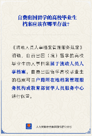 自费留学档案无处安放？原来这两个地方可以合法保管(图1)