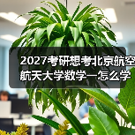 2027考研想考北京航空航天大学数学一怎么学？实用技巧分享（图1）