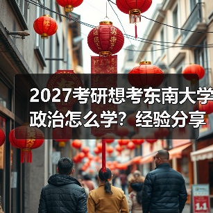 2027考研想考东南大学政治怎么学？经验分享及备考建议（图2）