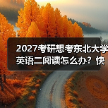 2027考研想考东北大学英语二阅读怎么办？快速提分经验谈（图3）