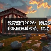 教育资讯2026：持续深化巩固双减改革，撬动基础教育综改？（图1）
