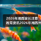2026年湘西家长注意：教育资讯2026年湘西州深化双减是政