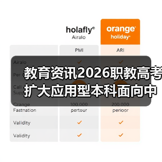 教育资讯2026职教高考扩大应用型本科面向中职招生，你还在观