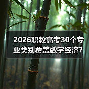 2026职教高考30个专业类别覆盖数字经济？我研究后傻眼了（图1）
