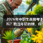 2026年中职生直接考本科？我当年犯的错，你别再踩了（图4）