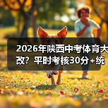 2026年陕西中考体育大改？平时考核30分+统一考试30分，