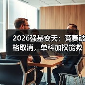 2026强基变天：竞赛破格取消，单科加权能救你吗？（图1）
