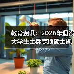 教育资讯：2026年退役大学生士兵专项硕士规模扩大，你跟上节奏了吗？（图1）