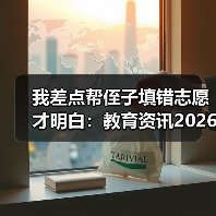 我差点帮侄子填错志愿才明白：教育资讯2026重点高校专项计划