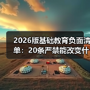 2026版基础教育负面清单：20条严禁能改变什么？