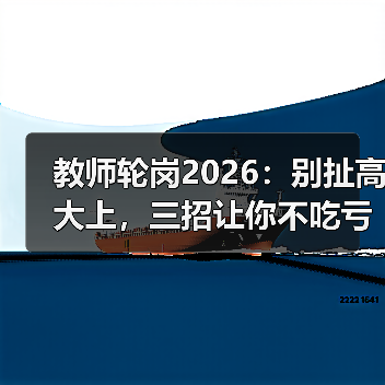 教师轮岗2026:别扯高大上,三招让你不吃亏(图1) 教师轮岗2026:别扯高大上,三招让你不吃亏(图1)