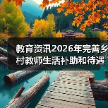 教育资讯2026年完善乡村教师生活补助和待遇保障措施:三个被忽略的真相(图4) 教育资讯2026年完善乡村教师生活补助和待遇保障措施:三个被忽略的真相(图4)
