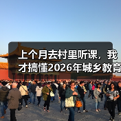 上个月去村里听课,我才搞懂2026年城乡教育一体化到底卡在哪(图1) 上个月去村里听课,我才搞懂2026年城乡教育一体化到底卡在哪(图1)