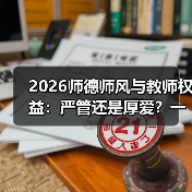 2026师德师风与教师权益：严管还是厚爱？一个老教师的实话（图2）