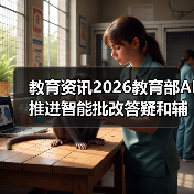教育资讯2026教育部AI推进智能批改答疑和辅导：别急着叫好
