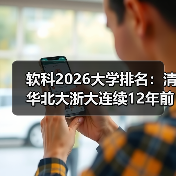 软科2026大学排名：清华北大浙大连续1的缩略图