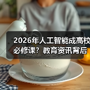 2026年人工智能成高校必修课？教育资讯背后的三个真相（图1）