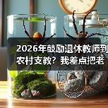 2026年鼓励退休教师到农村支教?我差点把老校长的热情浇灭了(图3) 2026年鼓励退休教师到农村支教?我差点把老校长的热情浇灭了(图3)