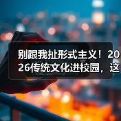 别跟我扯形式主义！2026传统文化进校园，这么搞才管用（图4）