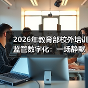 2026年教育部校外培训监管数字化：一场静默的效率实验（图3）