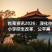 教育资讯2026：深化中小学招生改革，公平离你有多远？
