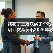 我花了三万块买了个教训:教育资讯2026年教育部严查违法违规校外培训广告(图2) 我花了三万块买了个教训:教育资讯2026年教育部严查违法违规校外培训广告(图2)
