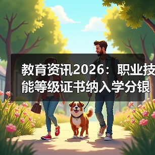教育资讯2026:职业技能等级证书纳入学分银行,错过你就亏大了(图1) 教育资讯2026:职业技能等级证书纳入学分银行,错过你就亏大了(图1)