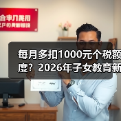 每月多扣1000元个税额度?2026年子女教育新政的实际效果可能没那么简单(图2) 每月多扣1000元个税额度?2026年子女教育新政的实际效果可能没那么简单(图2)