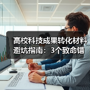 高校科技成果转化材料避坑指南:3个致命错误别再犯(图3) 高校科技成果转化材料避坑指南:3个致命错误别再犯(图3)