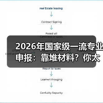 2026年国家级一流专业申报：靠堆材料？你太天真了