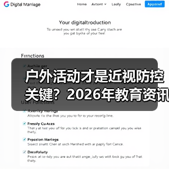 户外活动才是近视防控关键？2026年教育资讯新思路（图4）