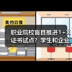 职业院校盲目推进1+X证书试点?学生和企业都说了不!(图2) 职业院校盲目推进1+X证书试点?学生和企业都说了不!(图2)