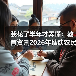我花了半年才弄懂：教育资讯2026年推动农民工学历与能力提升行动计划到底怎么搞？（图2）