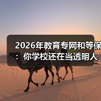 2026年教育专网和等保：你学校还在当透明人？（图3）