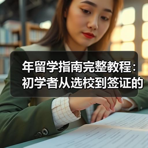 年留学指南完整教程：初学者从选校到签证的5个实战策略