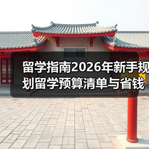 留学指南2026年新手规划留学预算清单与省钱方法