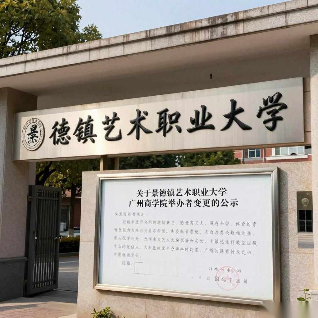 景德镇艺术职业大学广州商学院举办者变更公示
